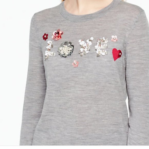 Kate Spade Embellished "Love" sweater - Picture 2 of 6